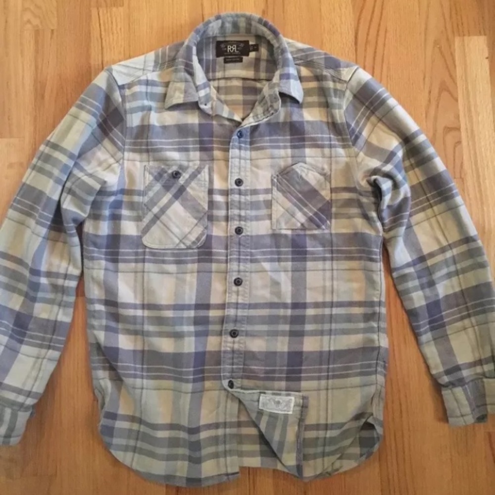 RRL Cotton Flannel Button Down Sz.M